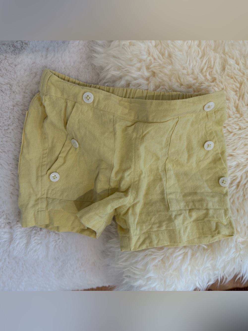 Mabo Clothier Shorts linen Nautical Yellow